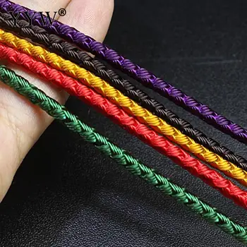 Nailono Virvutės 4mm 8.8 m/spool Sriegis Kinijos Knotting Šilkiniai Macrame Cord Duobute Pintas Shamballa String Gija 