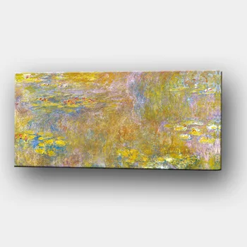 Spausdinti Sienos Menas Drobė Claude Monet Aliejaus Tapybai Aukso Lotus Kraštovaizdžio Aliejaus Tapybai Impresionistų Plakato Nuotrauka už Kambarį