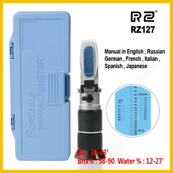 RZ Originali Mažmeninio Paketo Didelės Koncentracijos Brikso Būti Vandens 3 1 58%~92% Medaus Refraktometru Bites Cukraus Maisto ATC RZ127