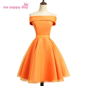 Korsetas orange trumpas moterys formalus, valtis kaklo tiulio paauglių gražus promenadzie suknelė saldus 16 suknelės 2017 naują atvykimo H4120
