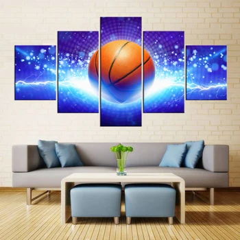 2 Dizainas Cool Žaibas, Krepšinio Plakatą, Spaudinių, Meno Mėlyna Šiuolaikinės Tapybos Sienos Meno Krepšinio Paveikslų Rėmai