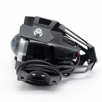 2vnt 125W Motociklo Posūkio Signalo LED Žibintų Vandeniui LED Rūko žibintų 3000LM U5 Chip Motociklą Vairavimo Vietoje Žibintas+Jungiklis