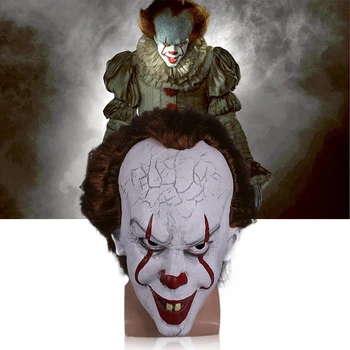 Stephen King ' s It Kaukė Pennywise Kostiumas Joker Kaukė Tim Curry Siaubo Kaukėmis Cosplay Helovinas