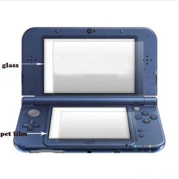 Viršutinis Grūdinto Stiklo LCD Screen Protector+Apačios NAMINIŲ Aišku, Visiškai Padengti Apsaugine Plėvele Apsaugas Naujas Nintendo 3DS XL/LL 3DSXL/3DSLL