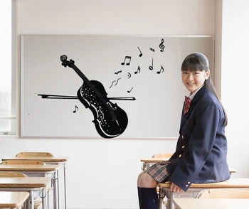 Nemokamas pristatymas muzikos ir šokio meno mokymo mokyklos pažymi, smuikas, fortepijonas fone sienų lipdukai