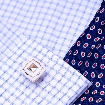 KFLK prabanga 2018 Naujų KARŠTO marškinėliai cufflink vyrams, Prekės ženklą, manžetai mygtuką vestuvių manžetai nuorodą Aukštos Kokybės Aukso abotoaduras Papuošalai