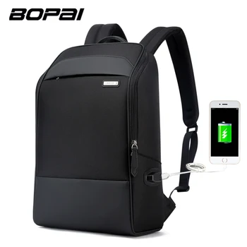 BOPAI Prekės Daugiafunkcis USB Įkrovimo Vyrų 15.6 colių Nešiojamas Kuprinės Paauglys Mados Vyras Kelionių Kuprinė Lašas Laivybos