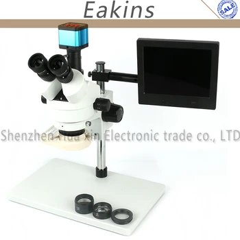 3.5-90X vienu metu-židinio Trinokulinis stereo mikroskopas Set+14MP HDMI Pramonės Kamera+56 LED šviesos+8