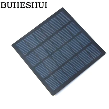 BUHESHUI 1.5 W 6 V Saulės Elementų, Polikristaliniai, PET Saulės baterijų Modulis 