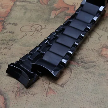 Firminio Stiliaus Watchband a r1452 Juodos spalvos Keramika, lenktas pabaigos 22mm mens watch priedai apyrankė juoda diegimo sagtis niekada išnyks