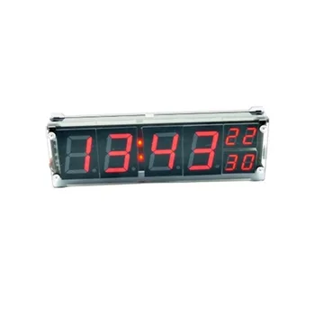 1,2 colio didelis skaitmeninis led ekranas, laikrodis tikslumo laikrodis modulis led šviesos elektroninis laikrodis su temperatūra žadintuvas