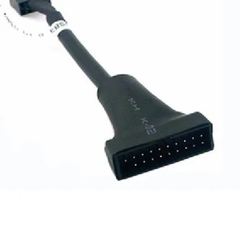 Marsnaska Aukščiausios Kokybės Juodas USB 2.0 9 Pin Būsto Vyras Į motininę Plokštę USB 3.0 20pin Moterų Adapterio Kabelis, Adapteris, skirtas PC Kompiuteris