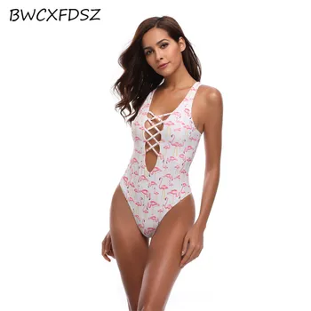 BWCXFDSZ Naujas vientisi maudymosi kostiumėlį, maudymosi Kostiumėliai, Triquini Paplūdimio Plaukti Dėvėti Moterims Aukšto Juosmens Spausdinti Plaukimo Maudymosi Kostiumą Monokini Bodysuit