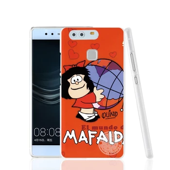 HAMEINUO Animacinių filmų Mafalda Nuostabi Padengti telefoną Atveju huawei Ascend P7 P8 P9 P10 lite plius G7 G8 garbę 5C iki 2017 m. mate 8
