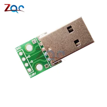 5vnt USB PANIRTI Adapteris Keitiklis 4 pin 2.54 mm PCB Lenta Energijos Tiekimo 