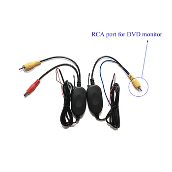 Belaidžio stovėjimo vaizdo kameros RCA kabelis 2,4 Ghz Belaidžio ryšio RCA uosto Siųstuvas, Imtuvo rinkinys, skirtas visų automobilių galinio vaizdo atbulinės eigos kamera