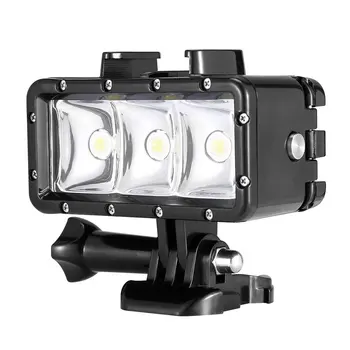 Atsparus vandeniui Didelės Galios Pritemdomi LED Vaizdo POV Flash Užpildyti Šviesos Naktį Šviesos GoPro Hero 4 3+ 3 xiaomi Yi Veiksmo Kameros