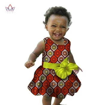 2017 Afrikos Moterims, Drabužiai vaikams dashiki Tradicinės medvilnės Suknelės Atitikimo Afrikos Spausdinti Suknelės Vaikų Vasaros BRW WYT38