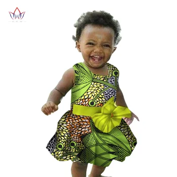 2017 Afrikos Moterims, Drabužiai vaikams dashiki Tradicinės medvilnės Suknelės Atitikimo Afrikos Spausdinti Suknelės Vaikų Vasaros BRW WYT38