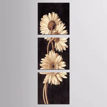 KARŠTO Modernus Gėlių paveikslų 3 gabalas, didelis drobė spausdinti sienos meno modulinės tapyba ant apdaila aliejinių dažų dekoratyvinis nuotraukas