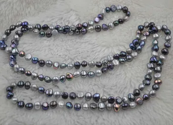 120cm Baroko spalvotų gėlavandenių perlų vėrinį nemokamas pristatymas
