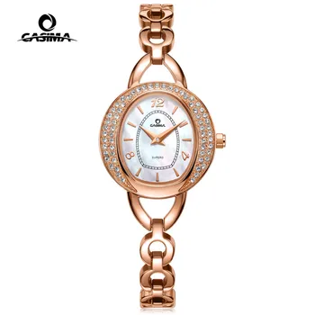 Prabangos prekės ženklo laikrodžiai moterys Mados ir grožio kvarco žiūrėti relogio feminino vandeniui 50m CASIMA#2616