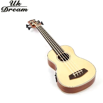 30 colių Mediniai Electrica Bosinė Gitara 4 stygos Ukulėle Muzikos Instrumentai, Profesionali Picea Asperata U Bass ukulėle UB-513