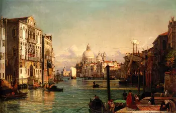 Gražus Kraštovaizdis, Drobė Meno Aliejaus Tapybai Friedrich Nerly Jaunesni Grand miesto panoramos Venecija su Bažnyčia Namų Dekoro