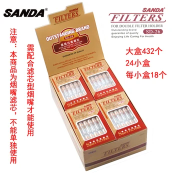 SD26 dūmų pagrindiniai kokybės Filtrai Rūkymas Vamzdžio tipas cigarečių savininko Cigarečių filtrai rūkymas nustatyti 432 filtrai/pak
