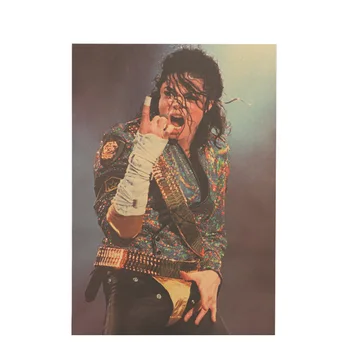 KAKLARAIŠTIS LER Garsaus Žvaigždė Michael Jackson Plakatas Namų Dekoro Tapybos Klasika Nostalgija Kraft Popieriaus Siena Lipdukas 51.5X36cm