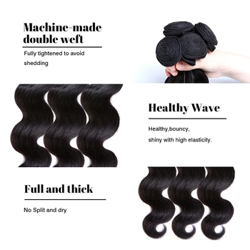 Ms Kačių Plaukų Malaizijos kūno wave 3 ryšulių kalbama žmogaus plaukų pratęsimo remy plaukų ryšulių 100G dvigubai ataudų, plaukų pynimas nemokamas pristatymas