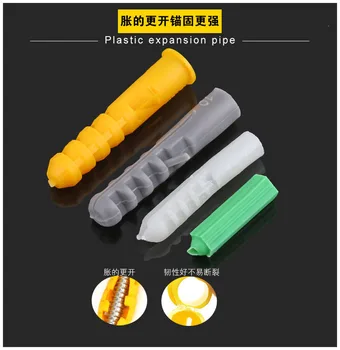 Plastikiniai plėtimosi vamzdis M6 M8 M10 M12 M14 gumos plug plastikinių vamzdžių nailono skiltyje plėtra įsukami inkaravimo plug už užuolaidų