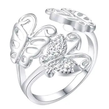 Mielas drugelis dizaino sidabro piršto žiedą, bižuterijos šalies stiliaus moteris, geros kokybės AR205