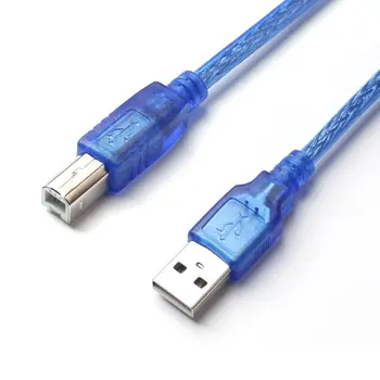 ULT-Geriausias USB 2.0 AM BM Spausdinti Laidas 1,5 M Vario Skaidrus, Mėlynas Didmeninė USB Cabo Laidą Spausdintuvas, Skeneris