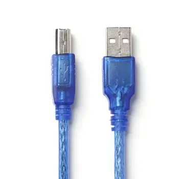ULT-Geriausias USB 2.0 AM BM Spausdinti Laidas 1,5 M Vario Skaidrus, Mėlynas Didmeninė USB Cabo Laidą Spausdintuvas, Skeneris