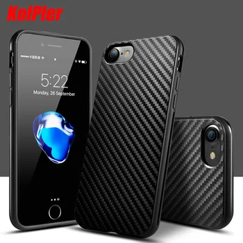 KolPler soft case for iPhone 8 plus atveju antidetonaciniai Tekstūros Silikono padengti atveju iphone 6s atveju iPhone 5s se 6 7 8 plius