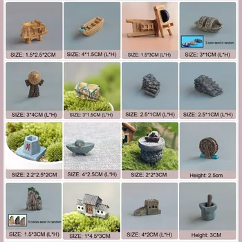 32 stilių Mini Dervos Amatų, Apdailos Sielovados Modeliai Terariumai Miniatiūrinės Statulėlės Pasakų Figūrėlės Micro Kraštovaizdžio Priedai