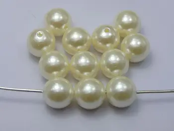 50 Vnt Mišrios Spalvos Plastiko Dirbtiniais Pearl Apvalūs Karoliukai kaip 14mm Perlų Imitacija