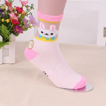 M. pavasarį&vasaros candy spalva Mažas triušis modelio kojinės vaikų mergaičių kojinės 10 vnt=5 poros vaikai kojinės mergaitėms 3-10 metų