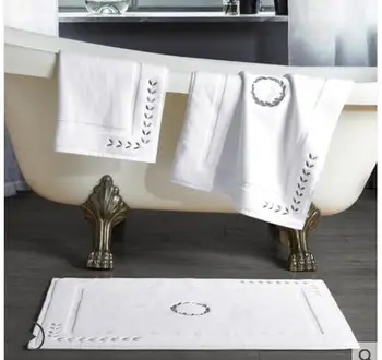 Penkių žvaigždučių viešbučio rankšluosčių vonios kambarys sustorėjimas namų neslidus kilimėlis vonios kambarys vonios kambarys sugeriantys kilimėliai medvilnė, skalbti mašinoje