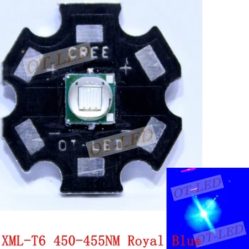 1PCS CREE XML XML T6 LED U2 10W Šalta Balta Šilta Balta Mėlyna UV High Power LED Spinduolis Diodų kaip 14mm su 16mm 20mm 25mm PCB, 