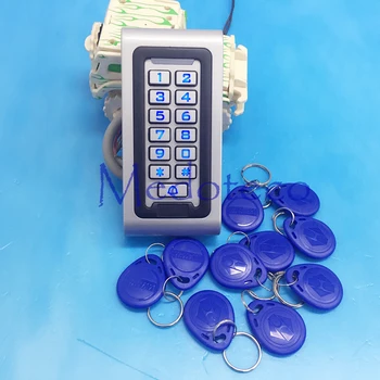 NAUJAS IP68 Vandeniui RFID/EM Klaviatūra Artumo Durų įeigos Kontrolės Sistemos, Metalo Prieigos Kontrolės Durų Atidarytuvas silikono klaviatūra