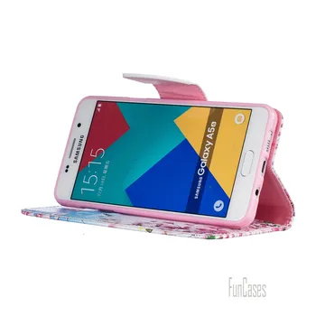 Naujas Menas Spausdinti Mados Samsung Galaxy A5 2016 A510 Atvejais Piniginės Flip Cover PU Odos Kortelės Lizdas Nuotraukų Rėmelis Maišo Stovas Rubisafe