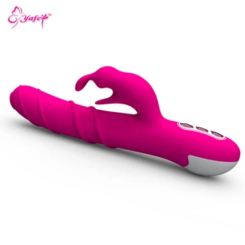 USB Triušis Vibratoriai 360 Laipsnių Sukimosi G Spot Vibratorius Veržlus didelis Elektros Vibruojantis dildo Moterims Klitoris Suaugusiųjų Sekso žaislas