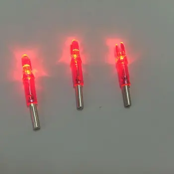 3PCS Apšviesta Nock Junginys Svogūnai LED Apšviesta Rodyklių Nock Raudona ID 6,2 mm Medžioklės iš Lanko Strėlės