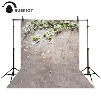 Allenjoy sluoksnių fotografijos studija Ruda senovinių vestuvių pavasario baltos gėlės fone profesinės prop photocall