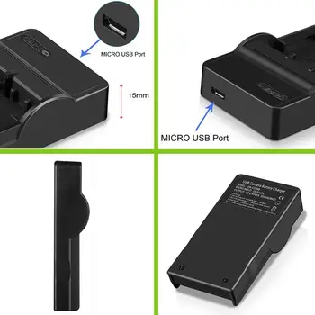 Conenset USB Kroviklis skirtas Canon EOS Fotoaparatą LP-E5 LP-E6 LP-E6N LP-E8 LP-E10 LP-E12 LP-E17 Baterija