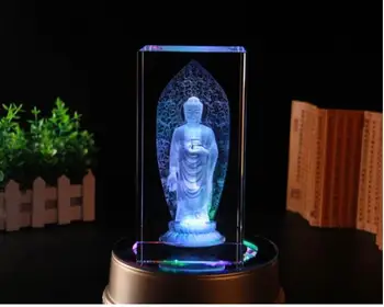 Didelis GEROS Budos statula # HOME šeimos Talismanas veiksmingą Apsaugą # Budizmas 3D Kristalų Buda Shakya Mani statula-dovana
