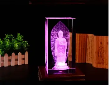 Didelis GEROS Budos statula # HOME šeimos Talismanas veiksmingą Apsaugą # Budizmas 3D Kristalų Buda Shakya Mani statula-dovana