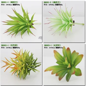 Naujas Atvykti Modeliavimas Succulents dirbtinių gėlių ornamentais mini žalias Dirbtinis Succulents Augalai, sodo puošmena